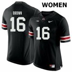 Women's Ohio State Buckeyes #16 Cameron Brown Black Nike NCAA College Football Jersey March UGY0344VV